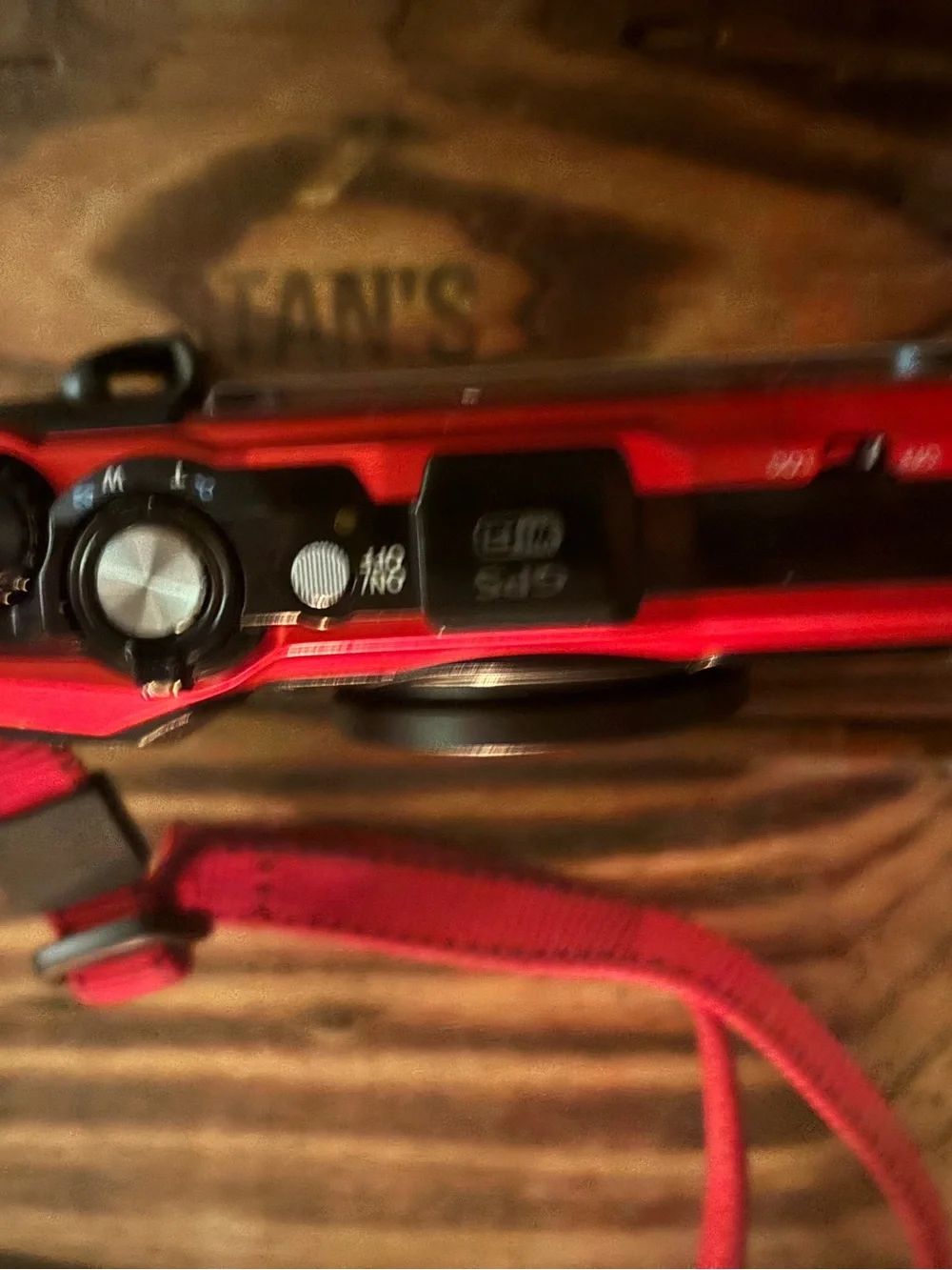 Olympus Red Compact Digital Camera with Matching Wrist Strap